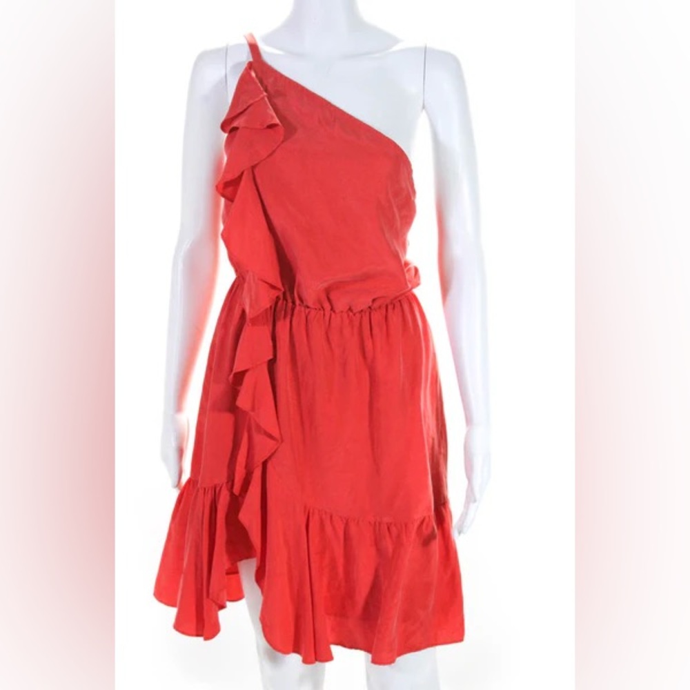 Club Monaco One Shoulder Ruffle Dress